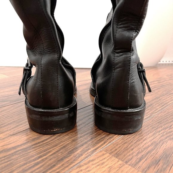 Women's Vintage Gucci Mid Calf Leather Motorcycle Boots - Picture 9 of 13
